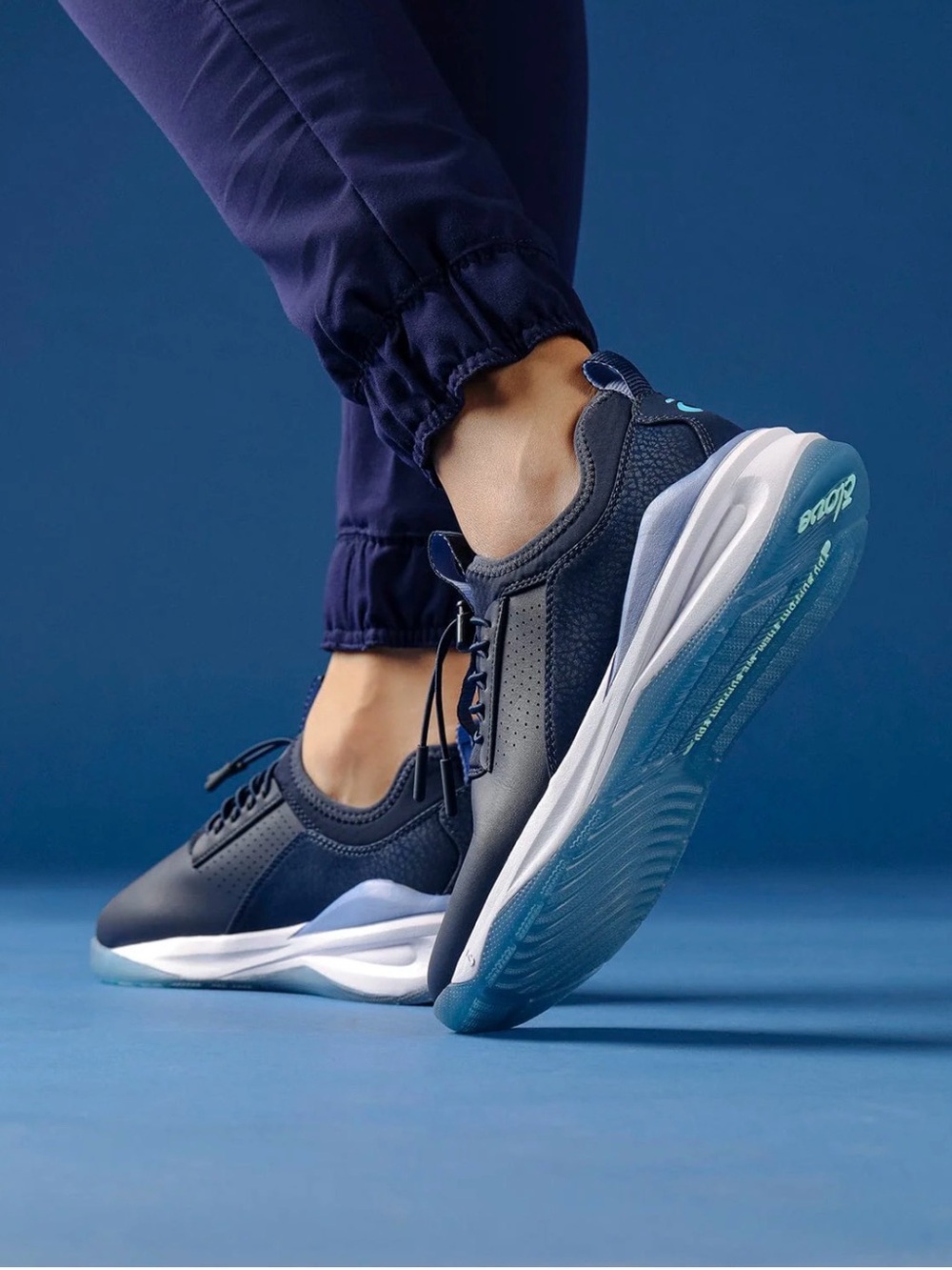Women’s Navy Athletic Sneakers with Cushioned Sole